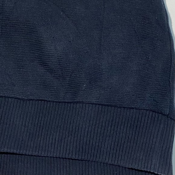 Calvin Klein Dark Blue Knit Full Zip Mock Neck Pockets Jacket Men's Size M - Picture 10 of 10